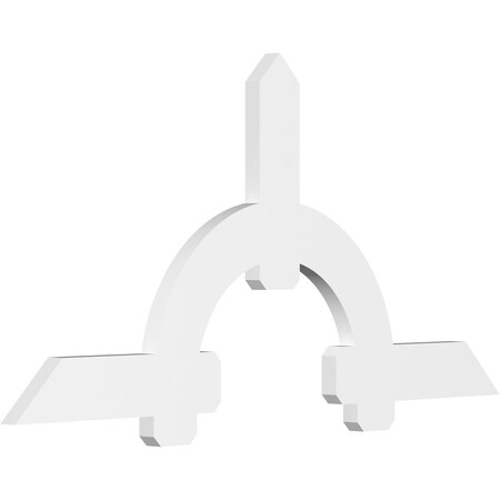 Ekena Millwork Ericson Architectural Grade PVC Gable Bracket, 72"W x 36"H x 2"D x 6"F, 12/12 Pitch GBP072X36X0206ERI00